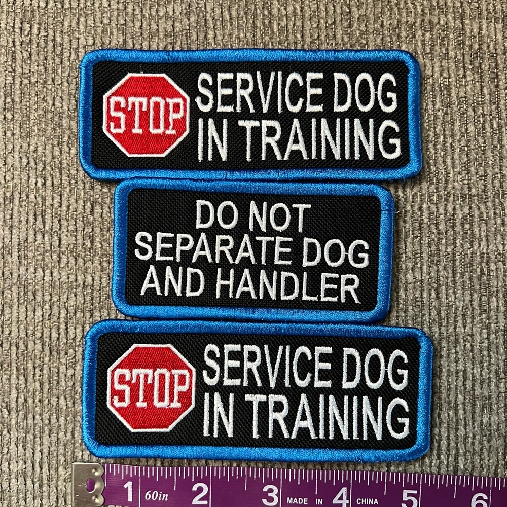 Service Dog Training Patch Set - Black and Blue